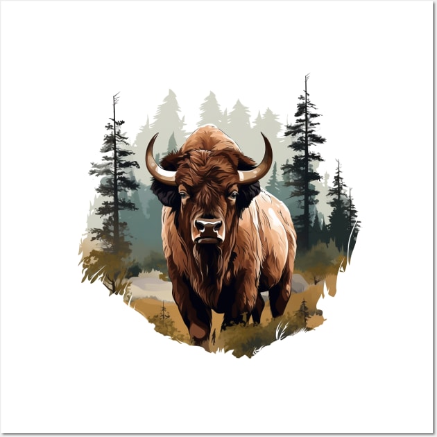 American Bison Wall Art by zooleisurelife